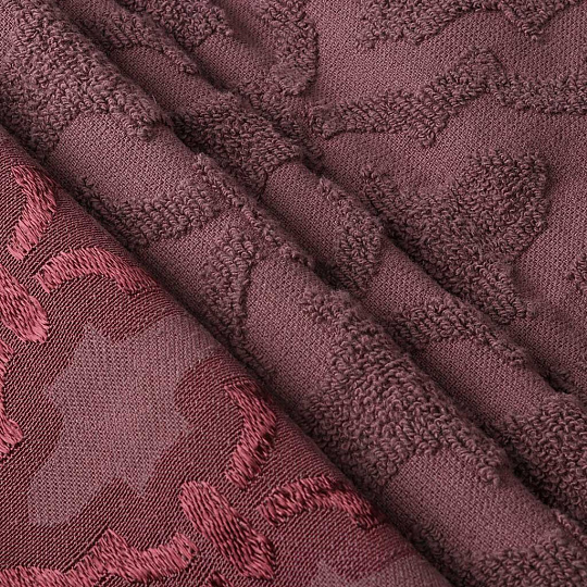 Плед евро, 220х240 см, подарочная коробка, жаккард, 100% хлопок, Karteks, Venesia 15, фиолетовый