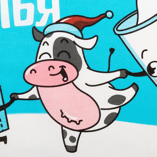 Полотенце кухонное вафельное, 35х60 см, 160 г/м2, 100% хлопок, Доляна, Безудержного веселья, Россия, 5059191