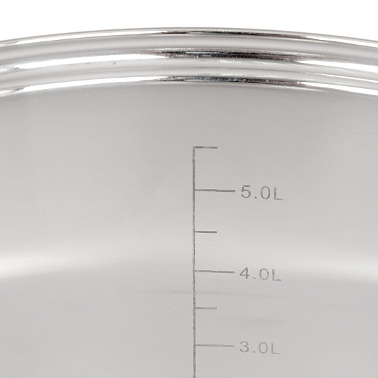 Кастрюля нержавеющая сталь, 6.5 л, с крышкой, крышка стекло, Bohmann, 2114-24RS\CS, индукция