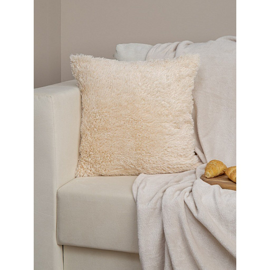 Наволочка декоративная Buenas Noches, Fn072CR, 100% полиэстер, 48 х 48 см, кремовая, 87 582