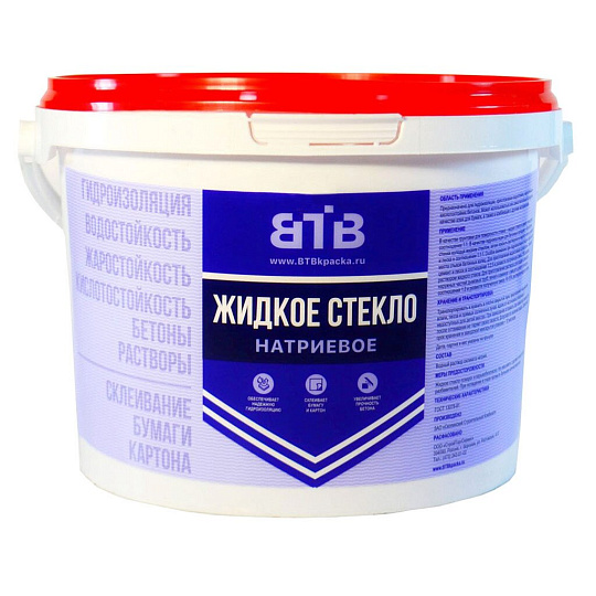Жидкое стекло 3 кг, ведро, ВТВ