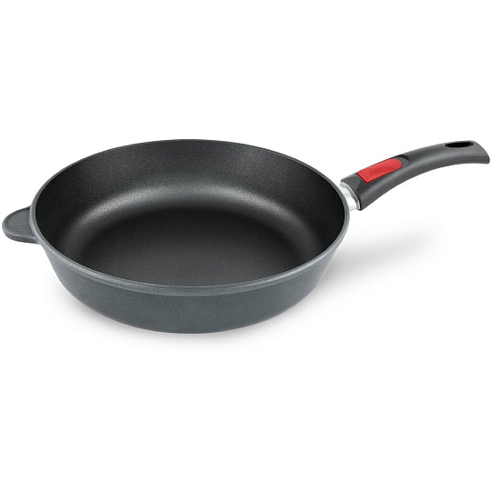 Сковорода алюминий, 28 см, антипригарное покрытие, Нева Металл Посуда, Домашняя, съемная ручка, 7428