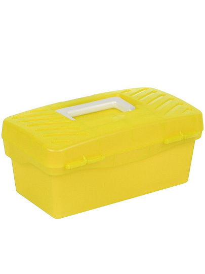 Ящик 28.5х15.5х12.5 см, пластик, Profbox, пластиковый замок, желтый, 610690