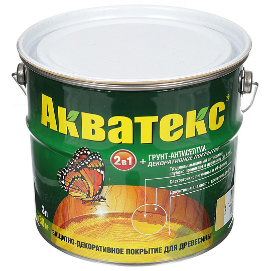 Пропитка для дерева Акватекс орех, 3 л