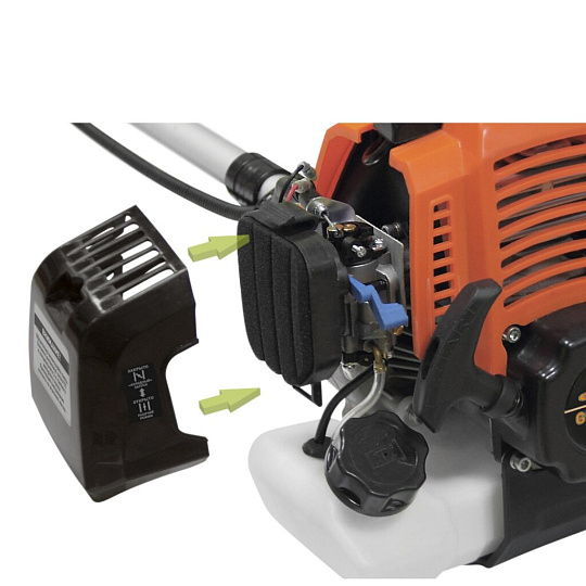 Триммер бензиновый, Carver, GBC-043 M, 01.001.00022, 1.7 л.с., 43 куб.см, 1250 Вт, U-ручка, леска/нож, неразборный вал