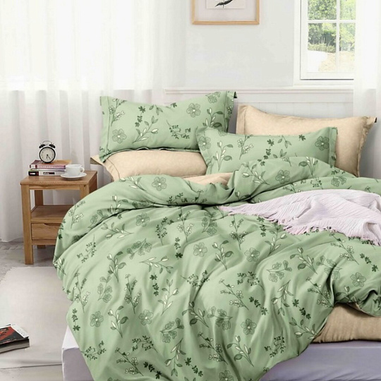 Постельное белье 2-спальное, простыня 180х215 см, 2 наволочки 70х70 см, пододеяльник 175х215 см, Бояртекс, поплин, коллекция Luxor, 044 (83) А/В