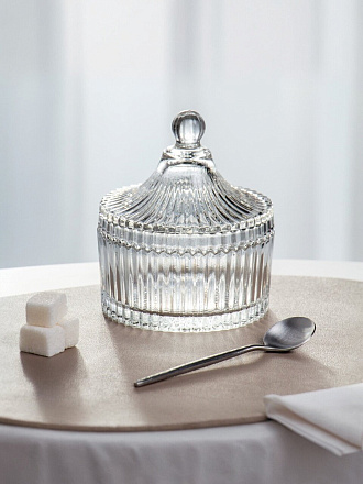 Сахарница 260 мл, стекло, 10х10х11.5 см, Грани, Y4-9710