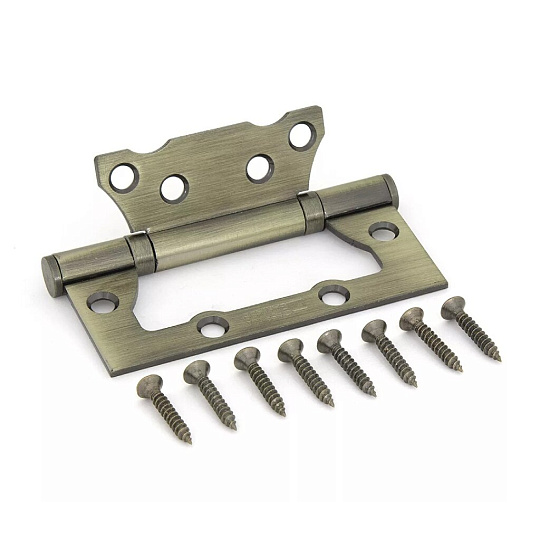 Петля накладная Фабрика Замков, 100х75х2.5 мм, E-2BB-100 AB, 109558, пакет 50/100, антик бронза