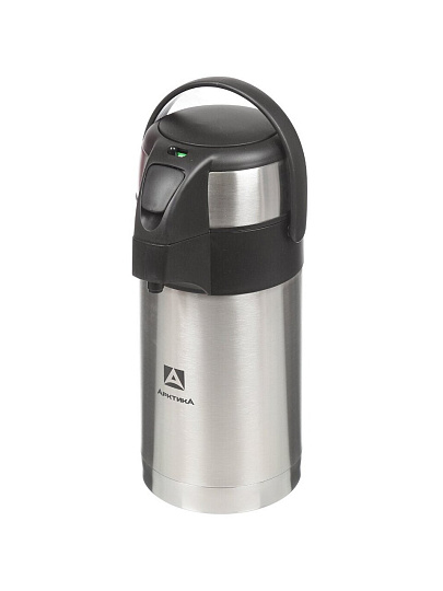 Термос сталь, 2.5 л, узкая горловина, Арктика, колба нержавеющая сталь, пневмонасос, 501-2500