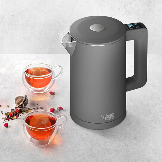 Чайник электрический Редмонд, SkyKettle KM231S, Strix, сер, 1.7 л, 2200 Вт, смарт, ск нагр элем, пла