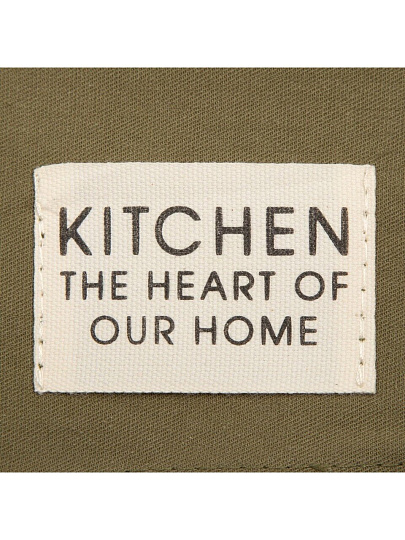 Полотенце кухонное 40х73 см, 220 г/м2, 100% хлопок, саржа, Этель, Kitchen, зеленое, Россия