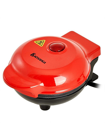 Вафельница Василиса, Венская, ВА-5402, 500 Вт, d=12 см, красный, антиприг