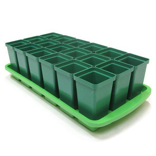 Набор для рассады 300 мл, 470х235х125 мм, Урожай-18 Макси, 18 стаканчиков, разборный, Агропласт