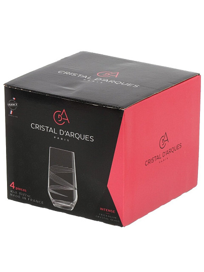 Стакан 400 мл, стекло, 4 шт, Cristal D'Arques, Intense, Q0722