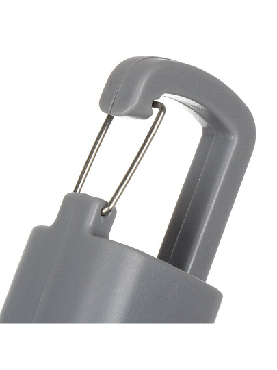 Фонарь встроенный аккумулятор, зарядка от USB, металл, пластик, карабин, DJ013
