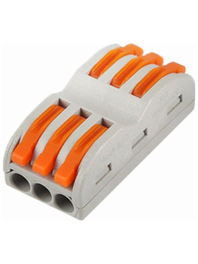 Клемма проходная СК-413-2, соединительная, 3 шт, 2.5 мм², TDM Electric, SQ0527-0052