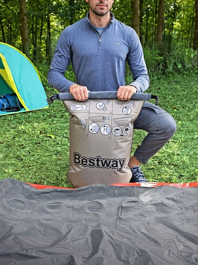 Матрас надувной Bestway, 203х152х22 см, 67703 BW, без насоса, флокированный, со съемным подголовником, 300 кг
