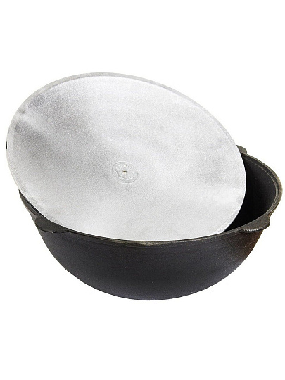 Казан чугун, 18 л, с крышкой, черный, Kukmara, кч181