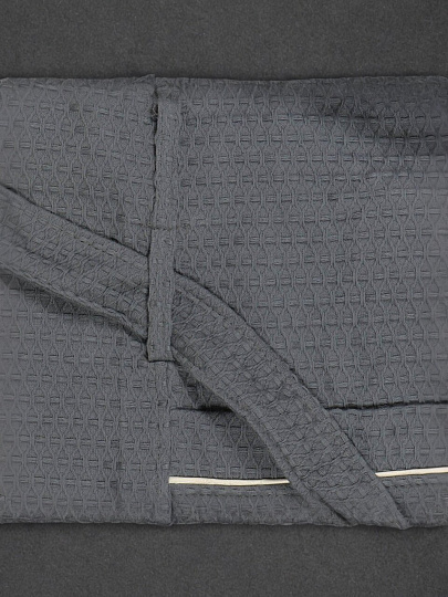 Халат унисекс, вафельный, 100% хлопок, серый, L-XL, 48-50, Barkas, AI-0106019