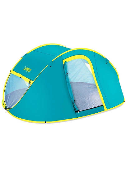 Палатка 4-местная, 240х210х100 см, 1 слой, 1 комн, с москитной сеткой, 2 вентиляционных окна, Bestway, 68087 BW
