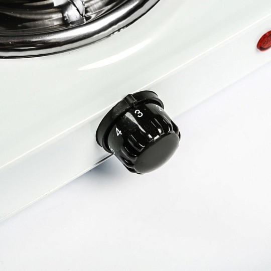 Плита электрическая Irit, IR-8120, 2000 Вт, 2 конфорки, спираль, эмаль, механическая, переключатель поворотный, белая