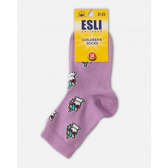 Носки детские для девочки, Esli, 641, сиреневые, р. 14, 21С-90СПE