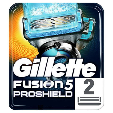 Сменные кассеты для бритья Gillette Fusion Proshield Chill, 2 шт