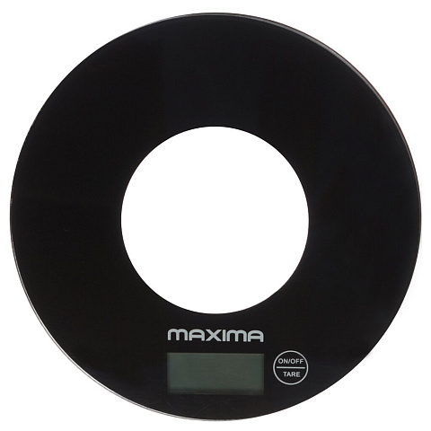 Весы кухонные электронные, Maxima, MS-067, платформа, точность 1 г, до 5 кг, черные