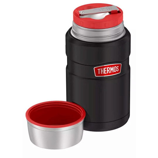 Термос для еды, нержавеющая сталь, 0.71 л, широкая горловина, Thermos, SK3020 RCMB, колба нержавеющая сталь, с ложкой, 375810