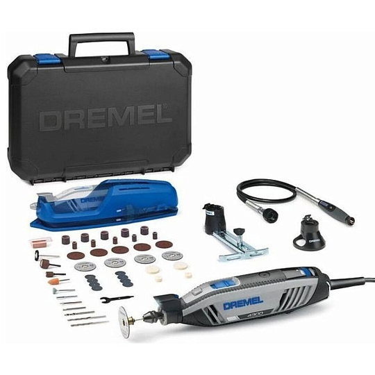 Многофункциональный инструмент Dremel, 4300, цанговый патрон, 175 Вт, 1 скорость, 45 насадок