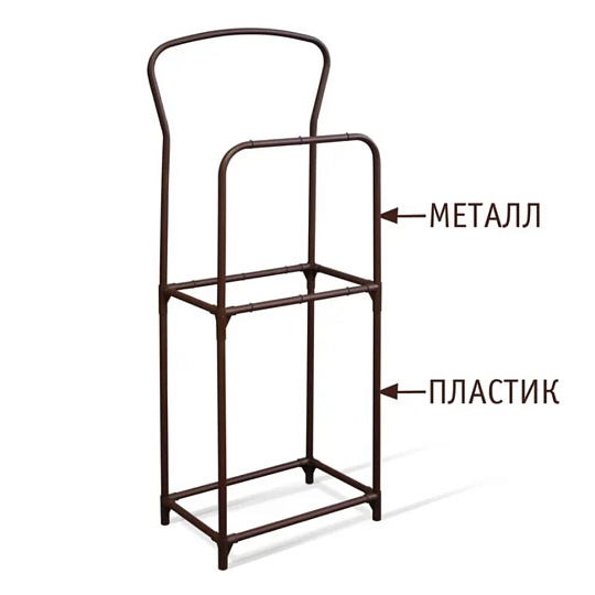 Вешалка костюмная 47.5х26х116.5 см, Sheffilton, металл, 24 кг, SHT-SUR3, В1-82, муар/коричневая