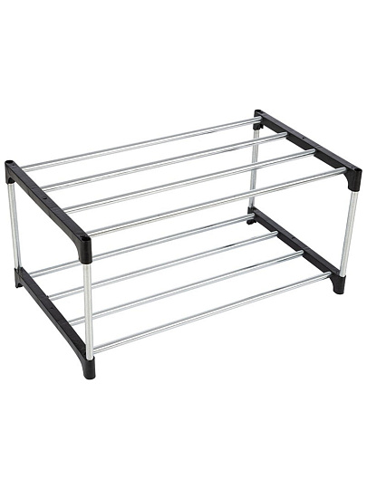 Полка для обуви, полипропилен, металл, 2 секции, 44х25х21 см, SR2, 100511