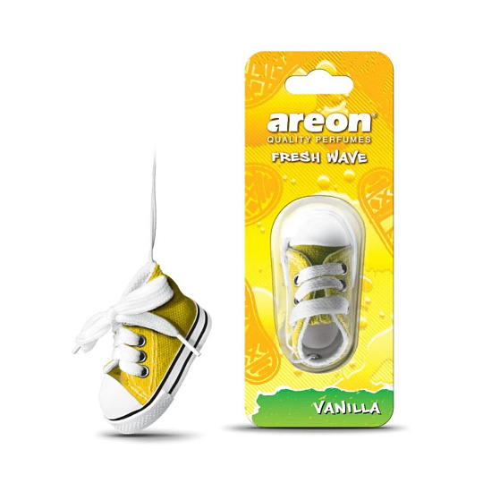 Ароматизатор в машину подвесной, бочонок, Areon,FRESH WAVE, Ваниль,704-KED-903