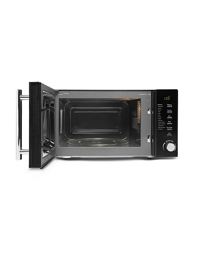 Микроволновая печь Polaris, PMO 2002DG RUS, 20 л, 700 Вт, механическая, с грилем, черная