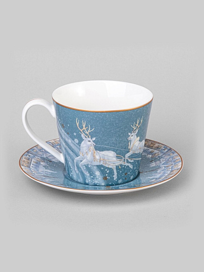 Чайная пара фарфор, 2 предмета, на 1 персону, 300 мл, Lefard, Снежная королева, 590-625
