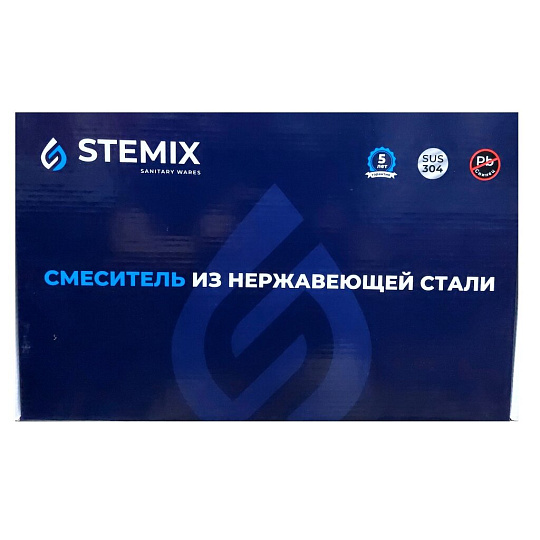 Смеситель для кухни, Stemix, с картриджем, графит, SUS 814-011F-LB