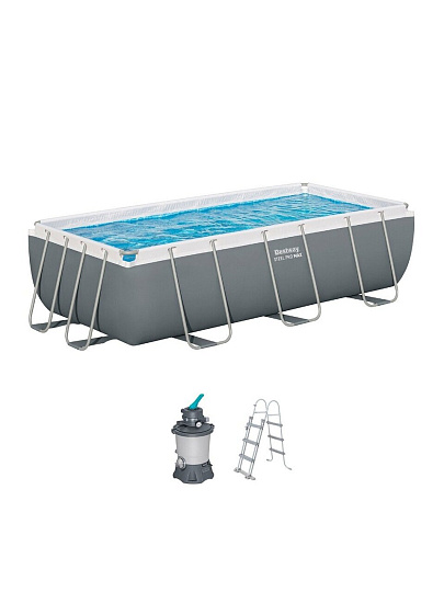 Бассейн каркасный Bestway, 404х201х100 см, Power Steel, 56442, фильтр-насос, лестница, 6478 л, ремкомплект