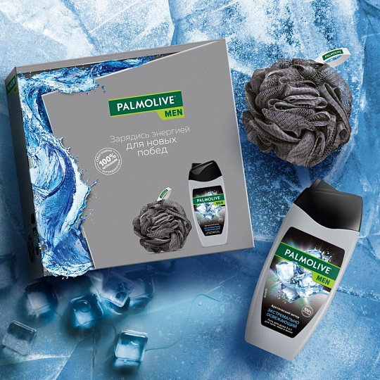 Набор подарочный для мужчин, Palmolive, Арктический ветер, гель для душа 250 мл + мочалка