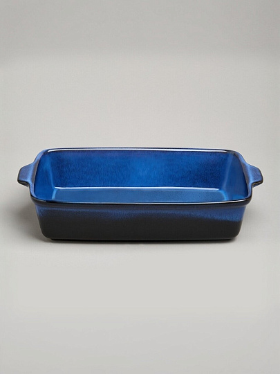 Форма для запекания керамика, 18х32х7 см, 2 л, прямоугольная, Agness, Reactive Blue, 780-130