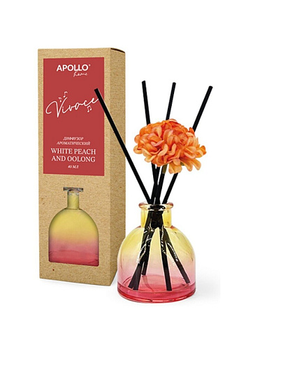 Аромадиффузор Apollo, 40 мл, White peach & oolong, Vivace, D-VVW-40