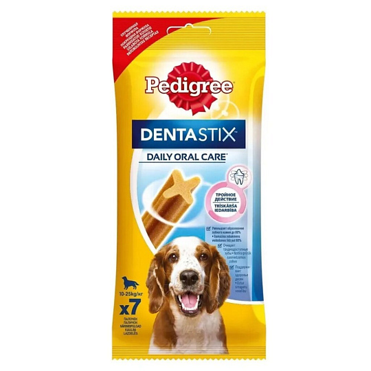 Корм для животных Pedigree, Dentastix, 180 г, для собак, лакомство, мясо, 6287/7490