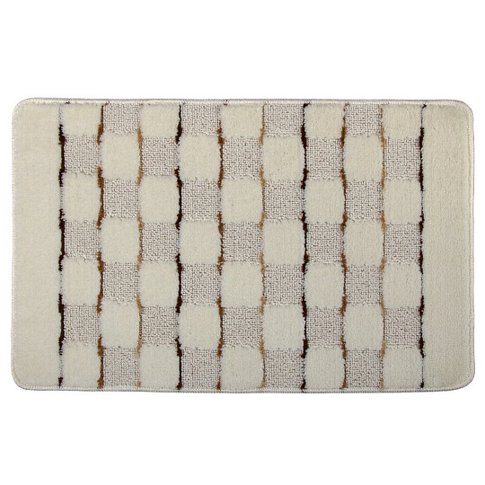 Коврик для ванной антискользящий, 0.5х0.8 м, полипропилен, 11 мм, кремовый, Banyolin, Silver, BAN.SIL.1.50/80-BS