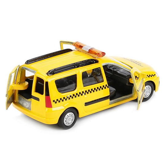 Машина Технопарк, Lada такси, 12 см, инерционная, открывающиеся двери, SB-16-47-T-WB