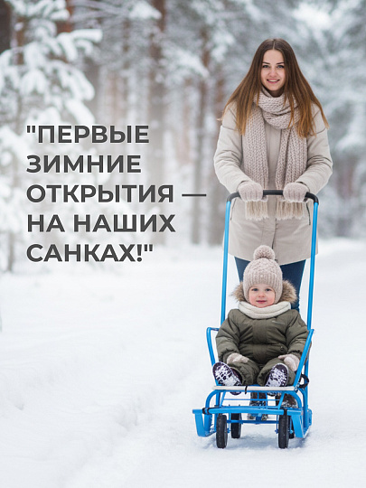 Санки Тимка 5 Универсал, Т5У/Г2, обрезиненная ручка, 2 положения, Nika