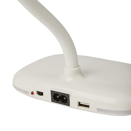 Светильник настольный вращение 360, с USB, белый, Rexant, Baoli, 75-0222