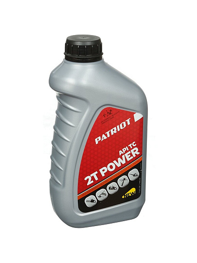 Масло машинное минеральное, для двухтактного двигателя, Patriot, Power Active 2T, 0.946 л, 850030597