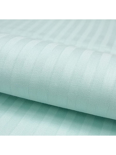 Пододеяльник 2-спальный, 175 х 220 см, 100% хлопок, страйп-сатин, мята, Monocolor, рис.4154а-1