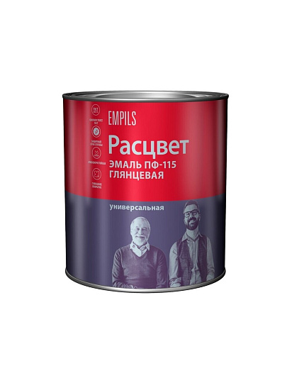 Эмаль Расцвет, ПФ-115, глянцевая, синяя, 2.7 кг