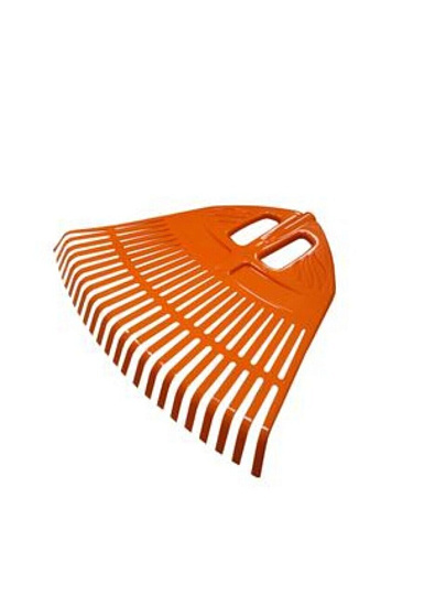 Грабли веерные, 23 зуб, пластик, 50 см, Инструм-Агро, Гардения, оранжевые, 010820