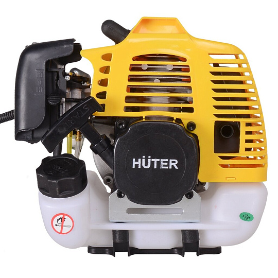 Триммер бензиновый, Huter, GGT-1300T, 1.7 л.с., 43 куб.см, 1250 Вт, U-ручка, леска/нож, неразборный вал